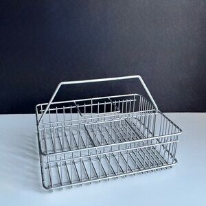 Stainless Steel 6-Compartment Drink Utensil Caddy / Storage Organizer
